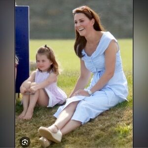 Zara blue striped dress ASO Princess of Wales Kate Middleton L